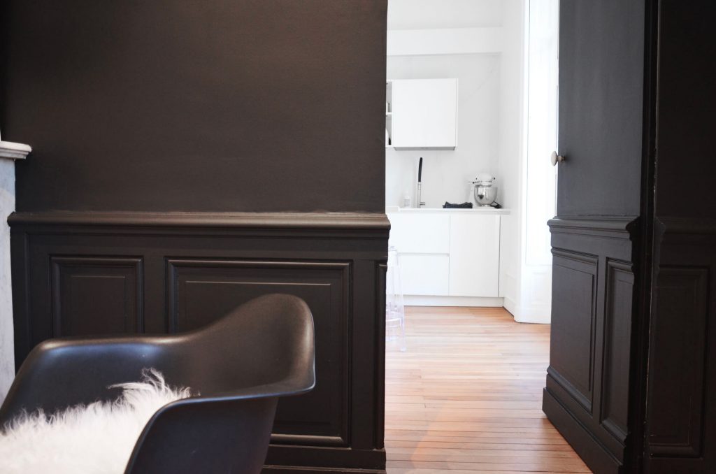 peinture appartement déco baroque chic noir et blanc